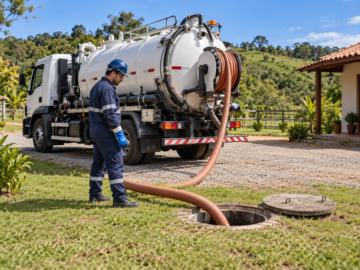 Esgotamento de Fossa com Caminhão