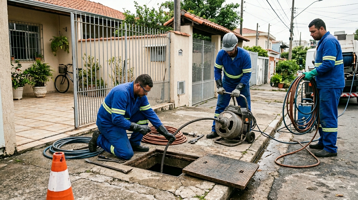Hidrojateamento de Rede Pluvial